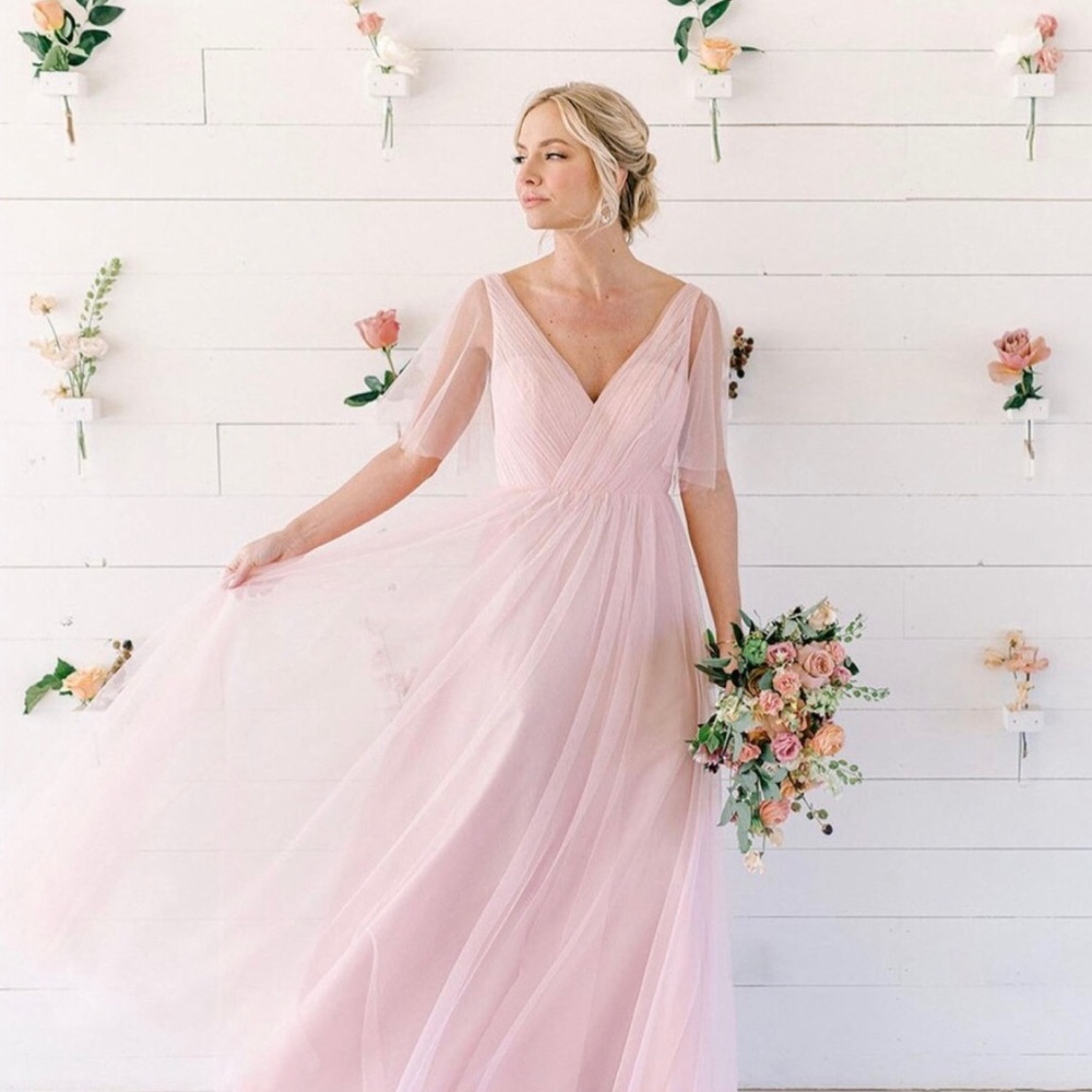 Blush - Revelry Thea Tulle Bridesmaid Dress